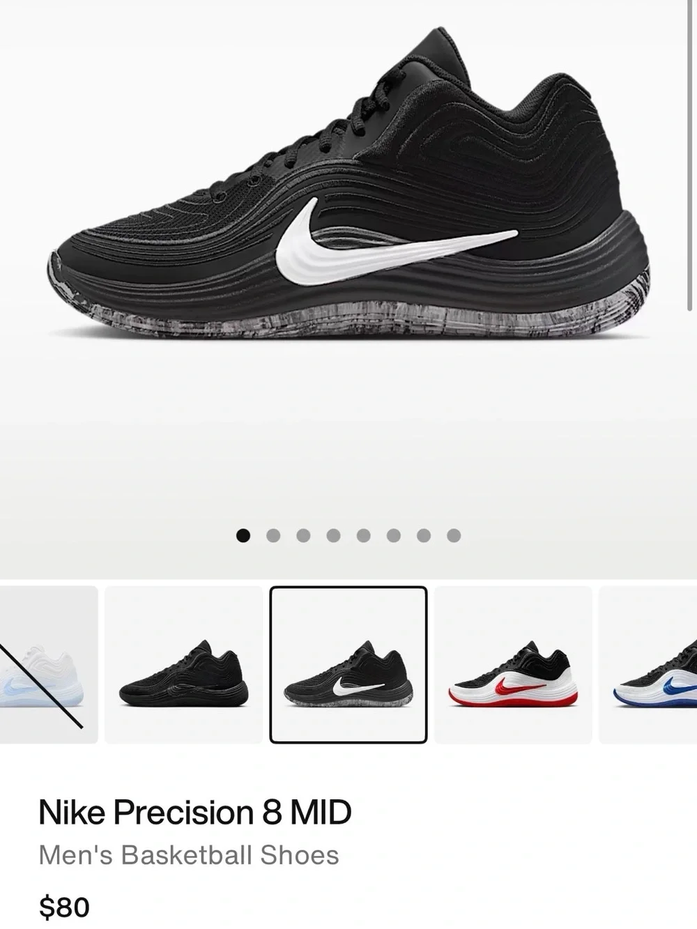 Nike Men’s Black Sneakers with White Swoosh